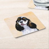 Cocker Spaniel (Parti) Schilderen - Originele Dog  Kartonnen Onderzetters (Schuin)