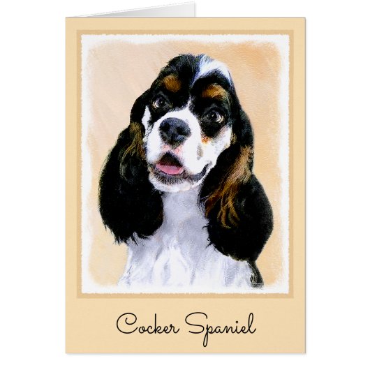 Cocker Spaniel (Parti) Schilderij - Originele Hond (Voorkant)