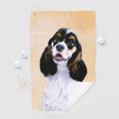 Cocker Spaniel (Parti) Schilderij - Originele Hond Golfhanddoek (Insitu)