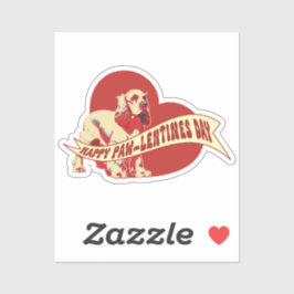 Cocker Spaniel Pawlentine's Day Vinyl Sticker