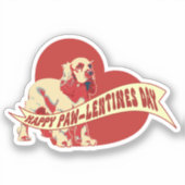 Cocker Spaniel Pawlentine's Day Vinyl Sticker (Voorkant)