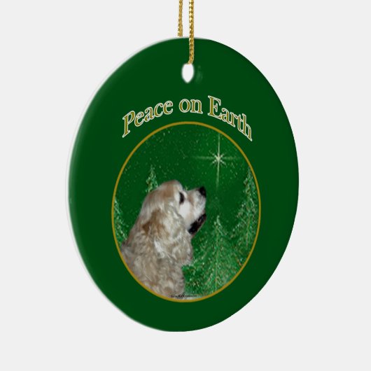 Cocker Spaniel Peace Keramisch Ornament (Rechts)