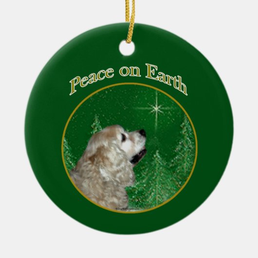 Cocker Spaniel Peace Keramisch Ornament (Voorkant)