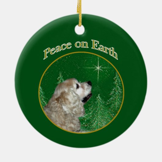Cocker Spaniel Peace Keramisch Ornament (Achterkant)