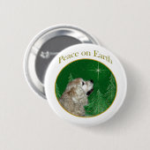 Cocker Spaniel Peace Ronde Button 5,7 Cm (Voorkant /achterkant)