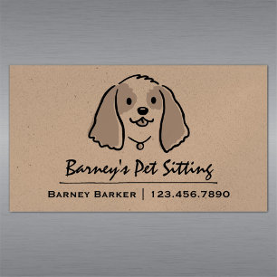 Cocker Spaniel   Pet Sitter   Dierverzorging Visitekaartje Magneet