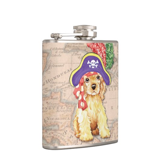 Cocker Spaniel Pirate Heupfles (Rechts)