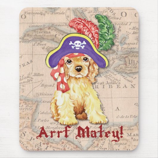 Cocker Spaniel Pirate Muismat (Voorkant)