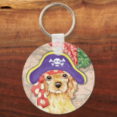 Cocker Spaniel Pirate Sleutelhanger (Voorkant)