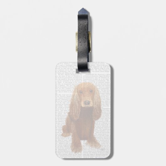 Cocker Spaniel Plain Bagagelabel (Achterkant verticaal)