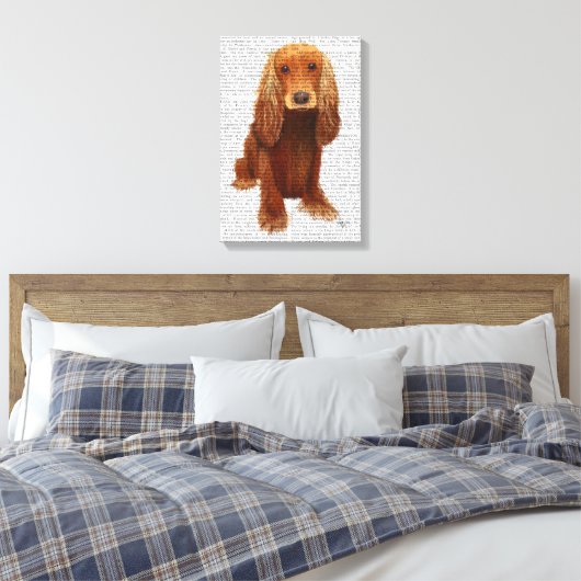 Cocker Spaniel Plain Canvas Afdruk (Insitu (Slaapkamer))