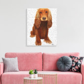 Cocker Spaniel Plain Canvas Afdruk (Insitu (Woonkamer))