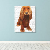 Cocker Spaniel Plain Canvas Afdruk (Insitu (Houten vloer))
