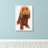 Cocker Spaniel Plain Canvas Afdruk (Insitu (Houten vloer))