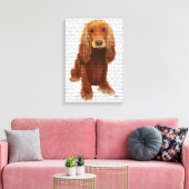 Cocker Spaniel Plain Canvas Afdruk (Insitu (Woonkamer))
