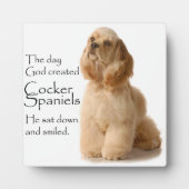 Cocker Spaniel Plaque Fotoplaat (Voorkant)