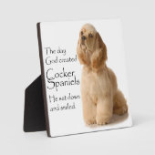 Cocker Spaniel Plaque Fotoplaat (Voorkant)