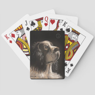 cocker spaniel playing poker cards pokerkaarten