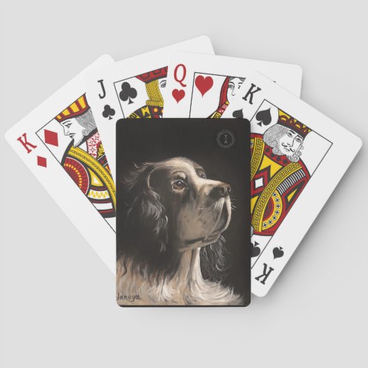 cocker spaniel playing poker cards pokerkaarten (Achterkant)