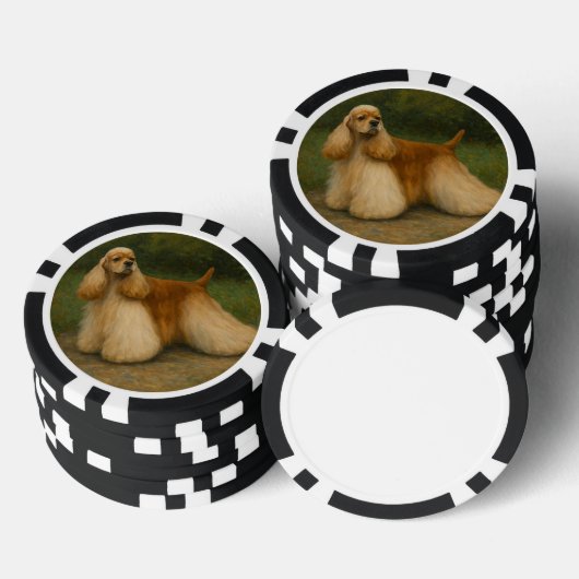 Cocker Spaniel Poker Chips (Opstapeling)