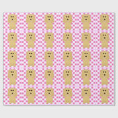 Cocker Spaniel Polka Dot Wrapping Paper Cadeaupapier (Vlak)