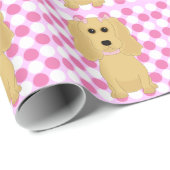 Cocker Spaniel Polka Dot Wrapping Paper Cadeaupapier (Rol Hoek)