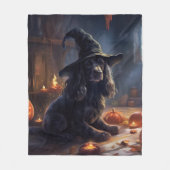 Cocker Spaniel Pompoenen Halloween Griezelen Fleece Deken (Voorkant)