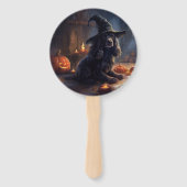 Cocker Spaniel Pompoenen Halloween Griezelen Handwaaier (Achterkant)