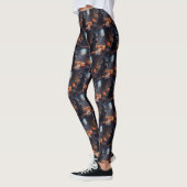 Cocker Spaniel Pompoenen Halloween Griezelen Leggings (Links)