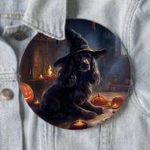 Cocker Spaniel Pompoenen Halloween Griezelen Ronde Button 6,0 Cm (In situ)
