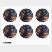 Cocker Spaniel Pompoenen Halloween Griezelen Ronde Sticker (Vel)