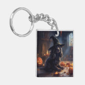 Cocker Spaniel Pompoenen Halloween Griezelen Sleutelhanger (Voorkant Links)