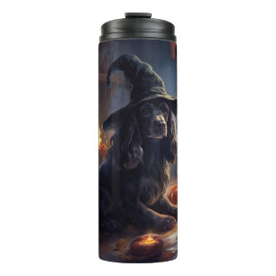 Cocker Spaniel Pompoenen Halloween Griezelen Thermosbeker