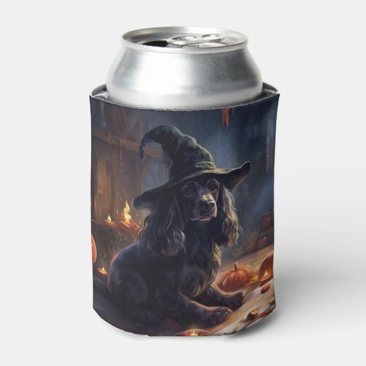 Cocker Spaniel Pompoenen Halloween Scary Blikjeskoeler (Blikje Voorkant)