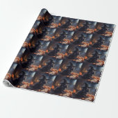 Cocker Spaniel Pompoenen Halloween Scary Cadeaupapier (Uitgerold)