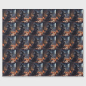 Cocker Spaniel Pompoenen Halloween Scary Cadeaupapier (Vlak)