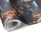 Cocker Spaniel Pompoenen Halloween Scary Cadeaupapier (Rol Hoek)