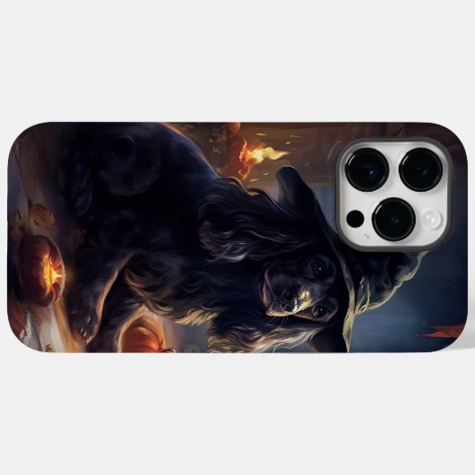 Cocker Spaniel Pompoenen Halloween Scary Case-Mate iPhone Case (Achterkant (horizontaal))