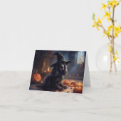 Cocker Spaniel Pompoenen Halloween Scary Kaart (Gele Bloem)