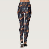 Cocker Spaniel Pompoenen Halloween Scary Leggings (Achterkant)