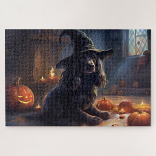 Cocker Spaniel Pompoenen Halloween Scary Legpuzzel