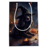 Cocker Spaniel Pompoenen Halloween Scary Medium Cadeauzakje (Voorkant)