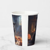 Cocker Spaniel Pompoenen Halloween Scary Papieren Bekers (Links)