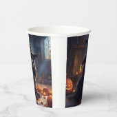 Cocker Spaniel Pompoenen Halloween Scary Papieren Bekers (Rechts)