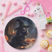 Cocker Spaniel Pompoenen Halloween Scary Papieren Bordje (Feest)