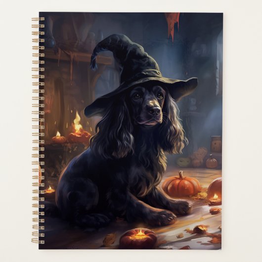 Cocker Spaniel Pompoenen Halloween Scary Planner (Voorkant)