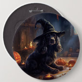 Cocker Spaniel Pompoenen Halloween Scary Ronde Button 6,0 Cm (Voorkant /achterkant)