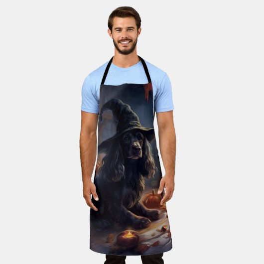 Cocker Spaniel Pompoenen Halloween Scary Schort (Gedragen)