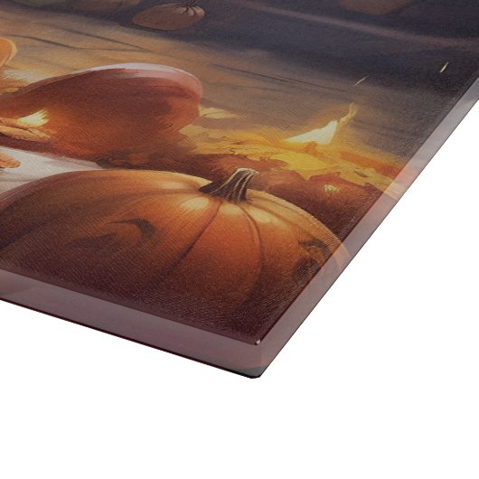 Cocker Spaniel Pompoenen Halloween Scary Snijplank (Hoek)