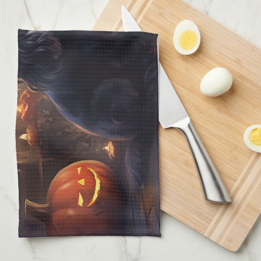 Cocker Spaniel Pompoenen Halloween Scary Theedoek (Quarter Fold)